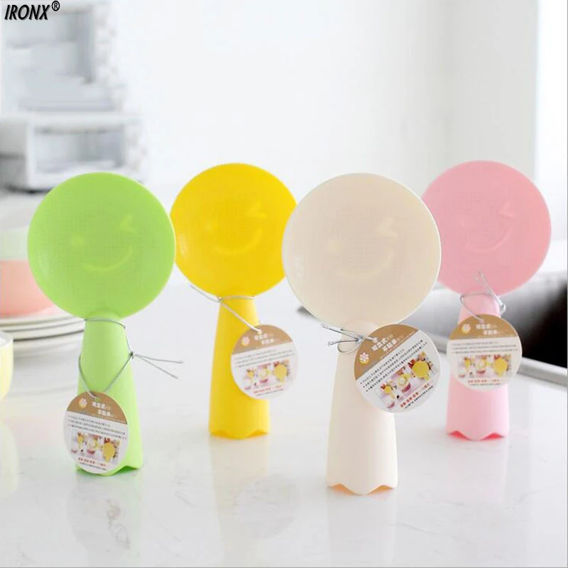 

Fashion Smiled Rice Spoon Small Shaped Paddle Scoop Can stand up Spoon Ladle Novelty Kitchen Tools D