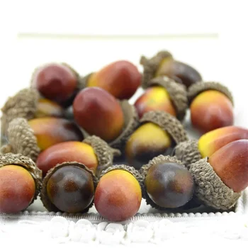 

Cheap 60pcs 3cm Acorns Mini Artificial Fake Foam Fruits and Vegetables Berries Flowers For Wedding Christmas Tree Decoration