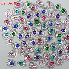 Bi. Dw. M, Потрясающие Стразы из смолы, 13x18 мм, розовый, синий, фиолетовый, разноцветные камни и кристаллы, пришитые вручную аксессуары