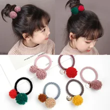 1 шт. осень милый хит цвет волосы мяч волос Веревка диких волос мячик-кольцо скальп ребра веревка Основные аксессуары для волос женский G0502