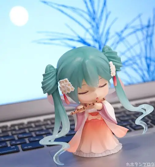 Середина осени moon cake Hatsune Мику Nendoroid Аниме Коллекционная фигурка ПВХ игрушки для рождественского подарка с розничной коробкой