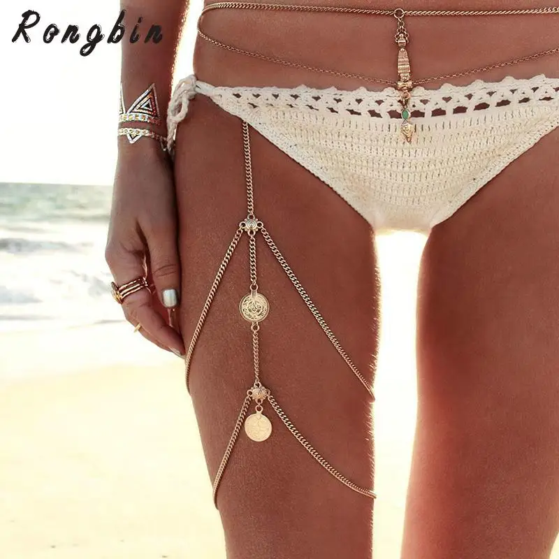 

Leg Chains Boho Anklet Chain Body Jewelry Gold Silver Color Anklets For Women Leg Chains New Foot Jewelry Bijoux Femme