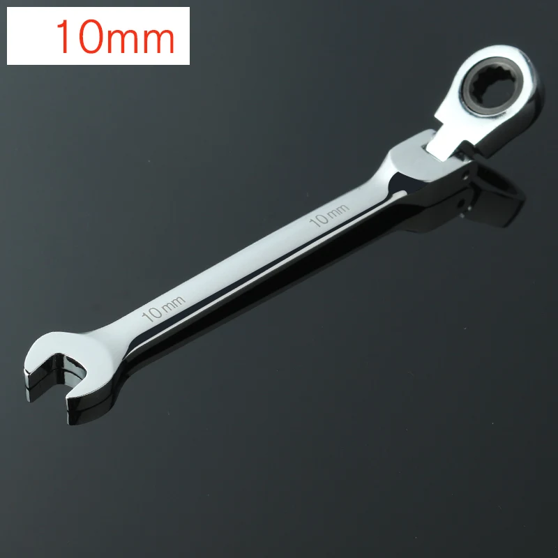 

10mm End Wrench Allen Key Ratchet Spanners Lens Ring Flexible Adjustable Flexible Head Mini Air Ratchet Spanner Set and Clank