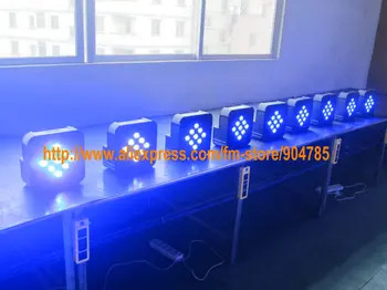 

Factory Directly Sale Battery power and Wireless par 9*10W RGBW 4 in1 LED Slim Par Light, LED Flat Par