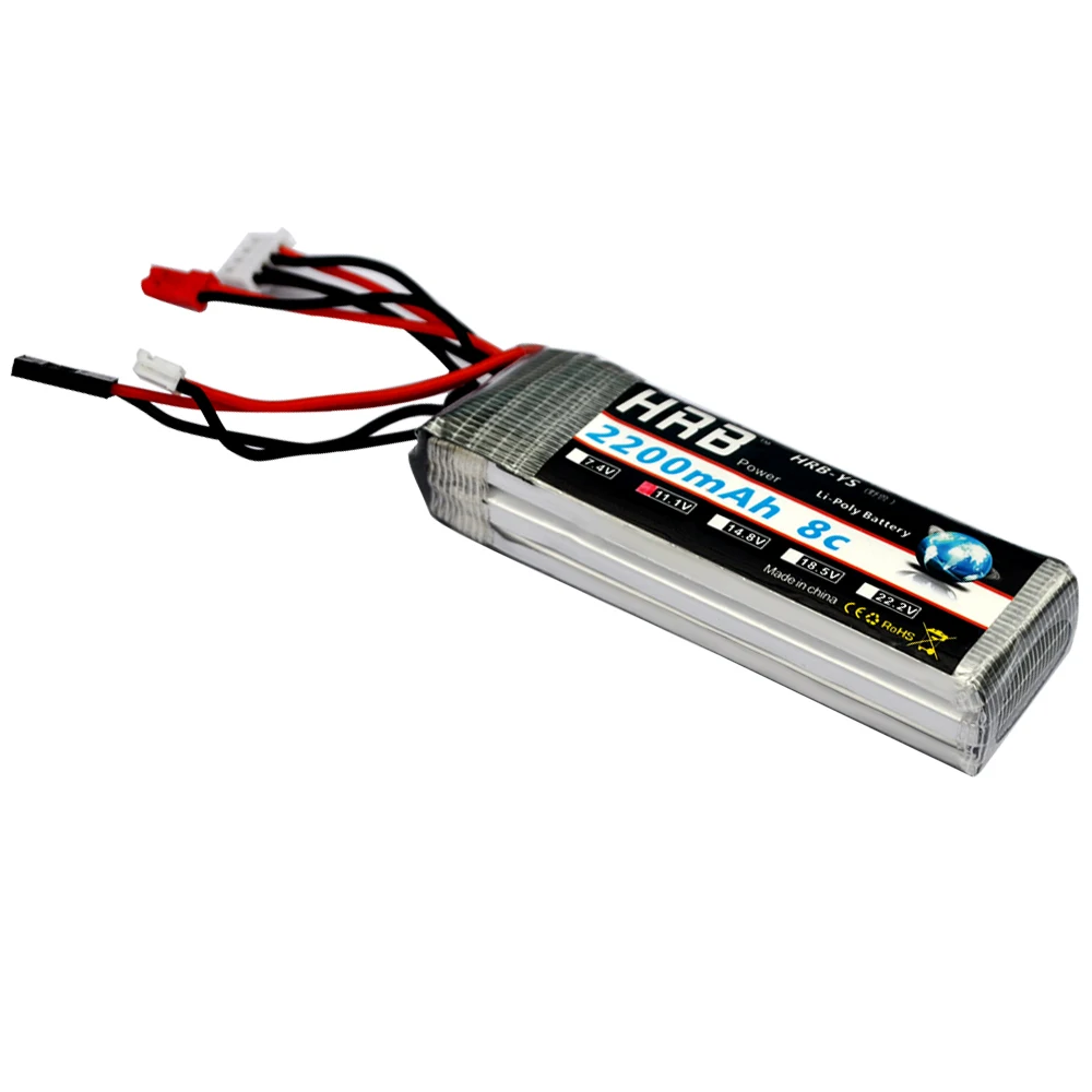 

HRB RC Lipo Battery 3S 2200mAh 11.1V 8C max 16C Akku Bateria For RC Hubsan H501S Transmitter Receiver