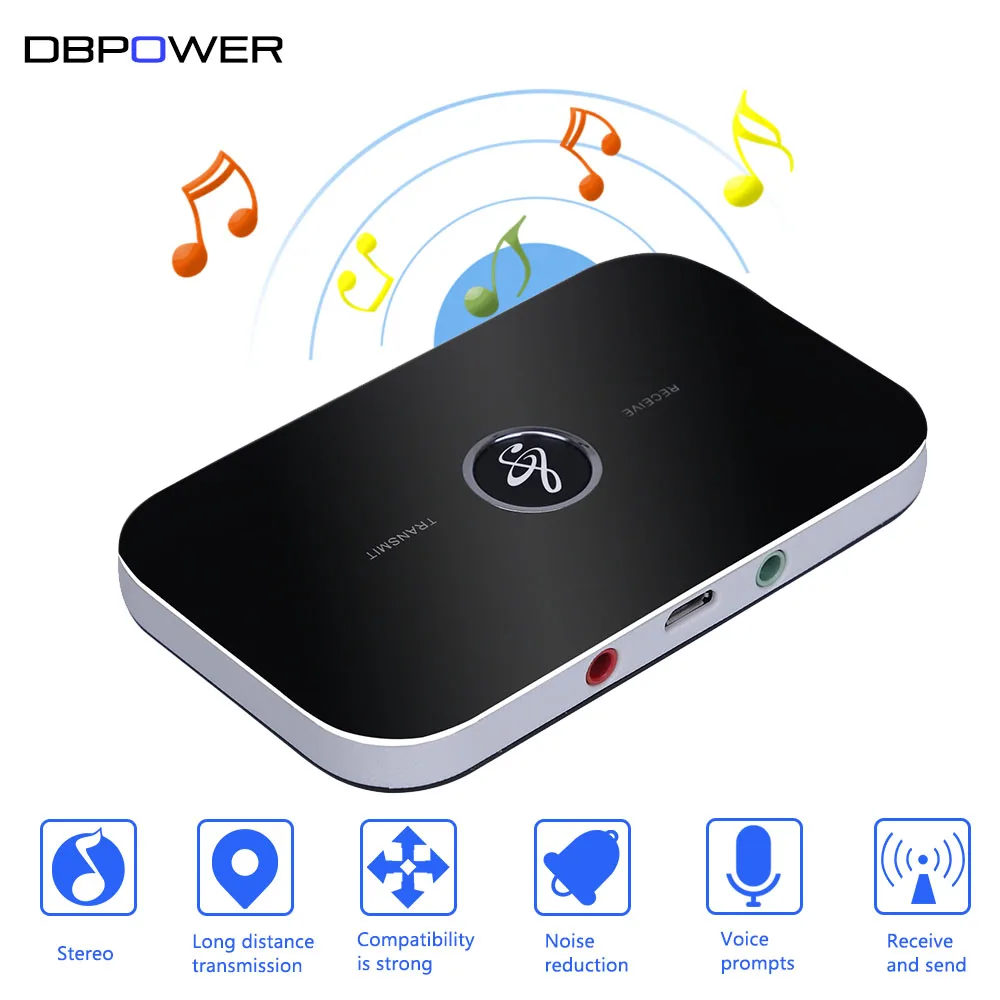 DBPOWER 2 in 1 Bluetooth Transmitter and Receiver HIFI Wireless
