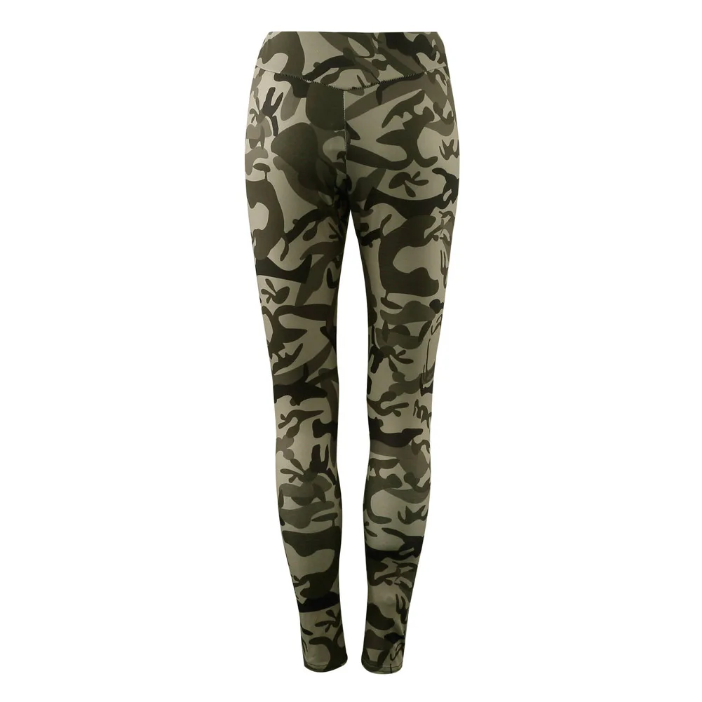 2018 Women Leggings High Elastic Skinny Camouflage Legging