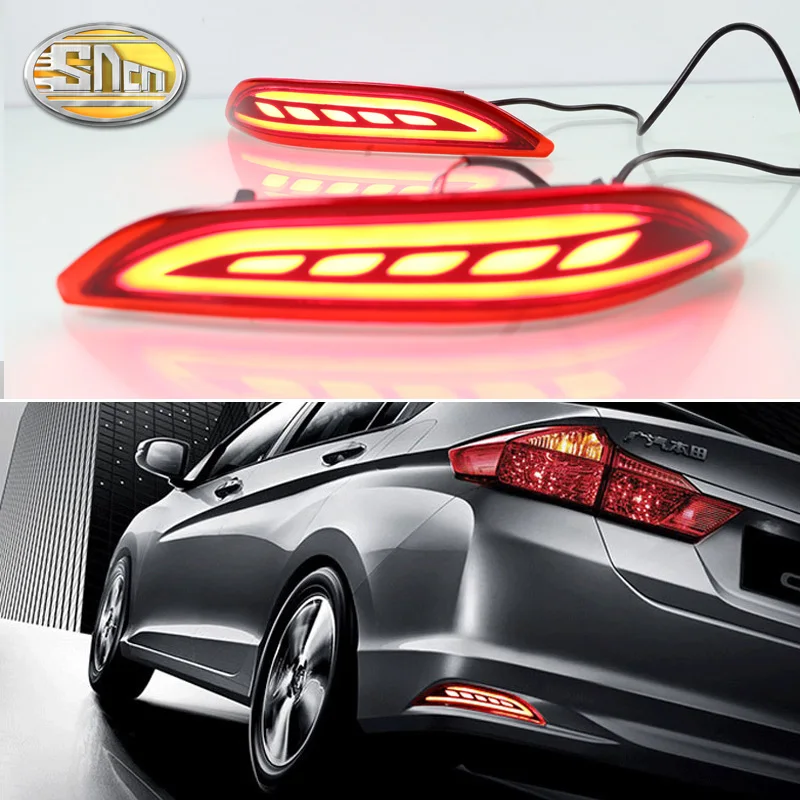 

SNCN Multi-function LED Reflector Lamp Rear Fog Lamp Bumper Light Brake Light Auto Bulb For Honda City Grace 2015 2016