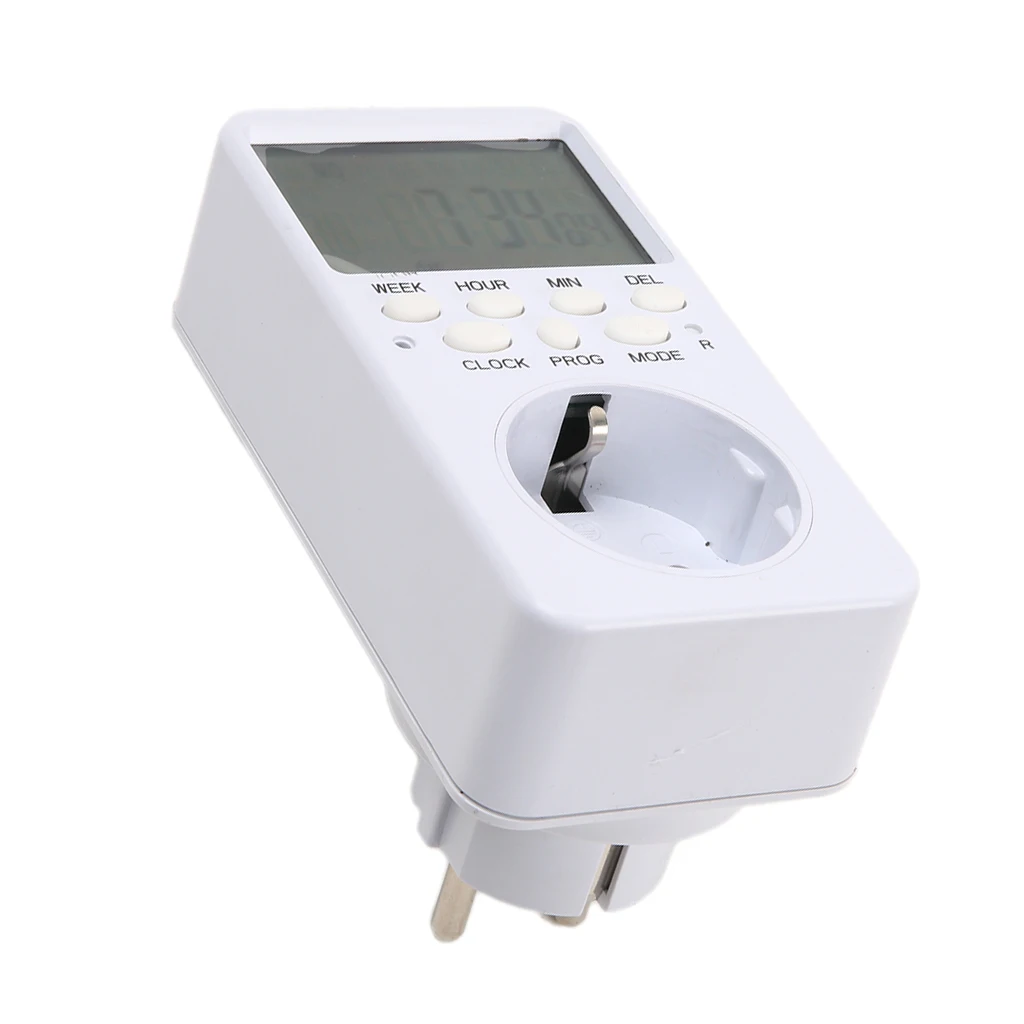 Electronic Plug-in Programmablel LCD Screen 24Hour Timer Switch Socket Adapter EU Plug for Small Home Appliances