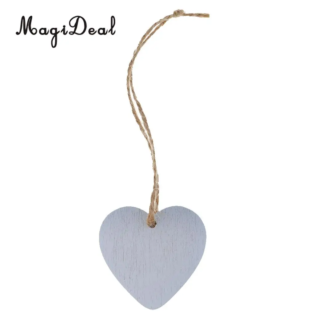 10pcs 40x40mm Wood Heart Shapes Shabby Chic Wooden Embellishment Scrapbook Craft DIY Wind Chimes Hanging Tags Wedding Decoration