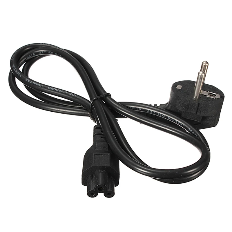 2017 EU EUROPEAN 3 Prong 2 Pin AC Laptop Power Cord For
