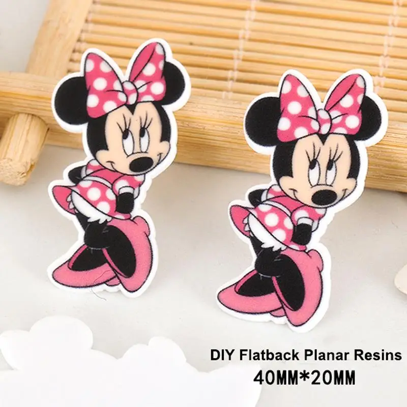 

50pcs New Cartoon Mickey Mouse Flatback Resins Kawaii Planar Resin Crafts for DIY Home and Phone Decoration Accessories DF407