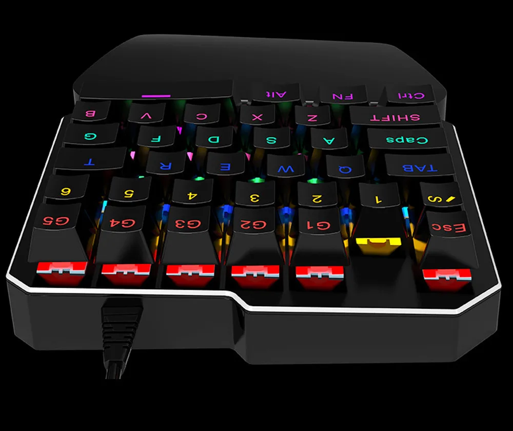 

K9 Wired 35 Keys LED Backlit Usb Ergonomic Single Hand Keypad Gaming Keyboard 11.27