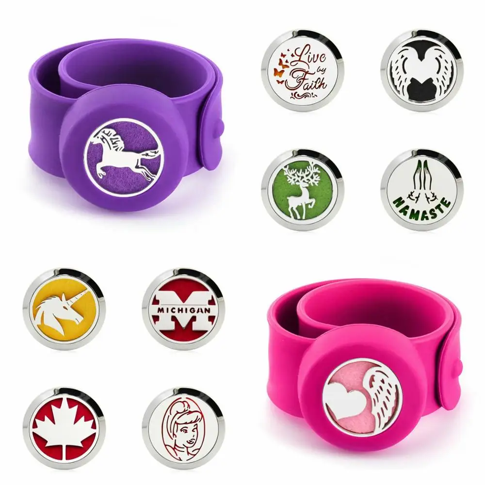 

Running Horse Kids Adjustable Mosquito Repellent Bangle Essential Oil Diffuser Bracelet Men Women Silicone Bracelets 10Pads