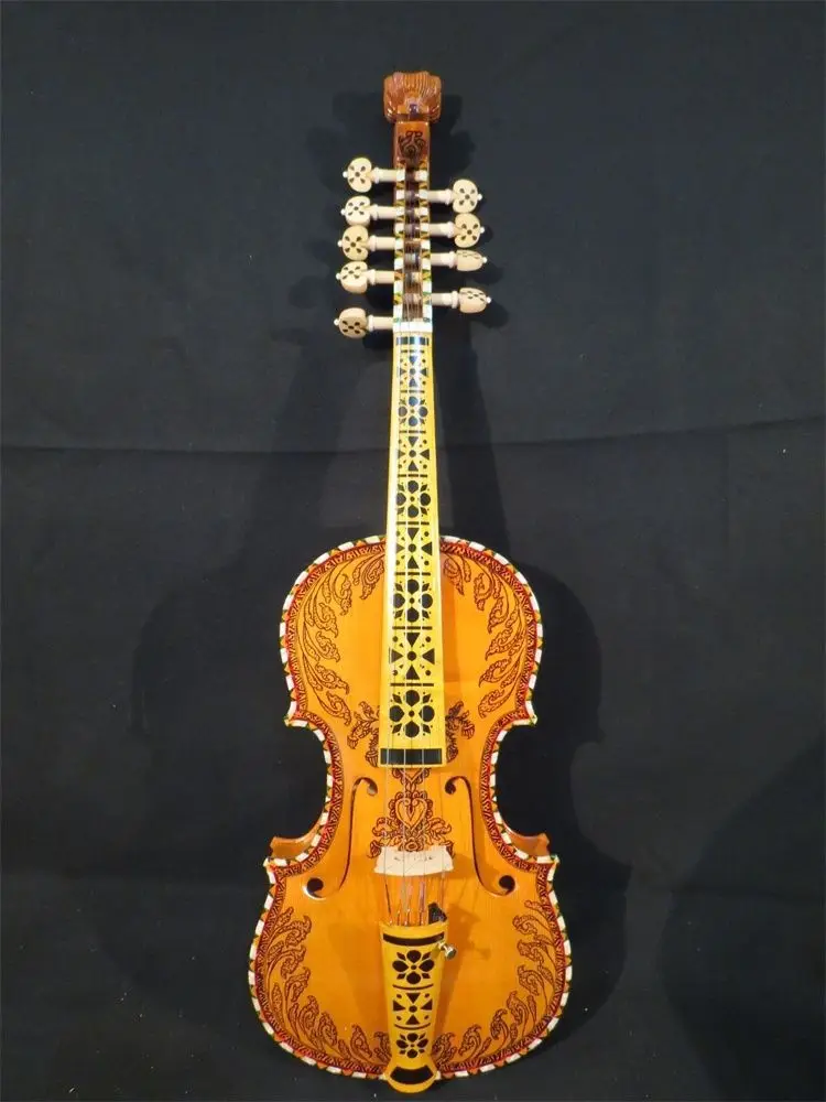 

Deluxe fancy Norwegian fiddle 4/4 violin (4*5), Hardanger fiddle #10209
