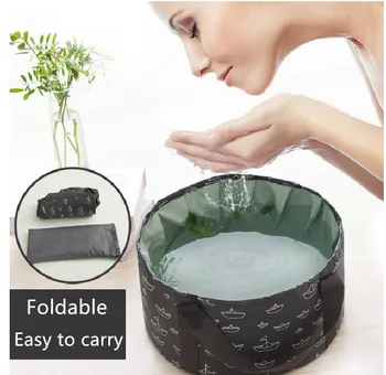 

Aprince Travel Laundry Wash Basin Vegetables Basin Portable Folding Basin 10L16L Travel Tourism Feet Barrel Bag