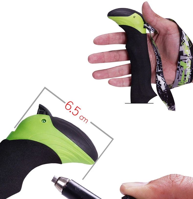 Pólos de Caminhada Pólos de Esqui Dobrável Nórdica Fibra Carbono Ajustável Trekking Vara Alpenstock Telescópica Escalada Bengalas 1 Par 12 Esporte e Lazer