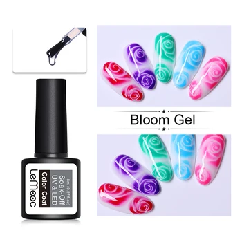 

LEMOOC Blooming UV Gel Nail Polish 8ml White Clear Soak Off UV Gel Polish DIY Design Flower Blooming Effect Nail Art Gel Varnish