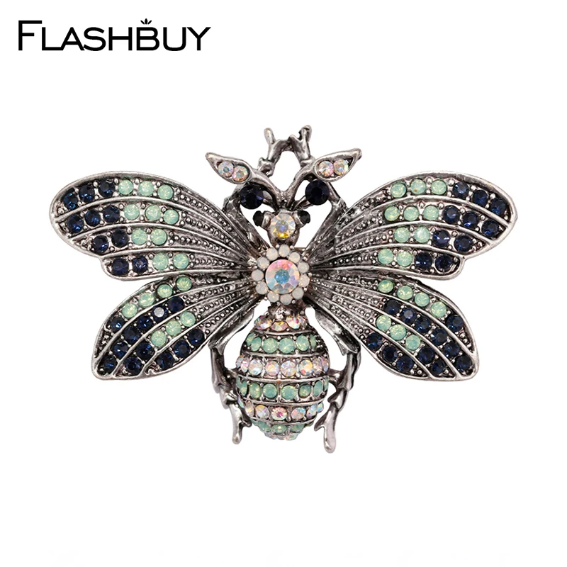 

Flashbuy Rhinestones Bee Brooch Clothing Accessories Hot Pin Trendy Individuality Gift Hot Sale Alloy Crystal Brooches