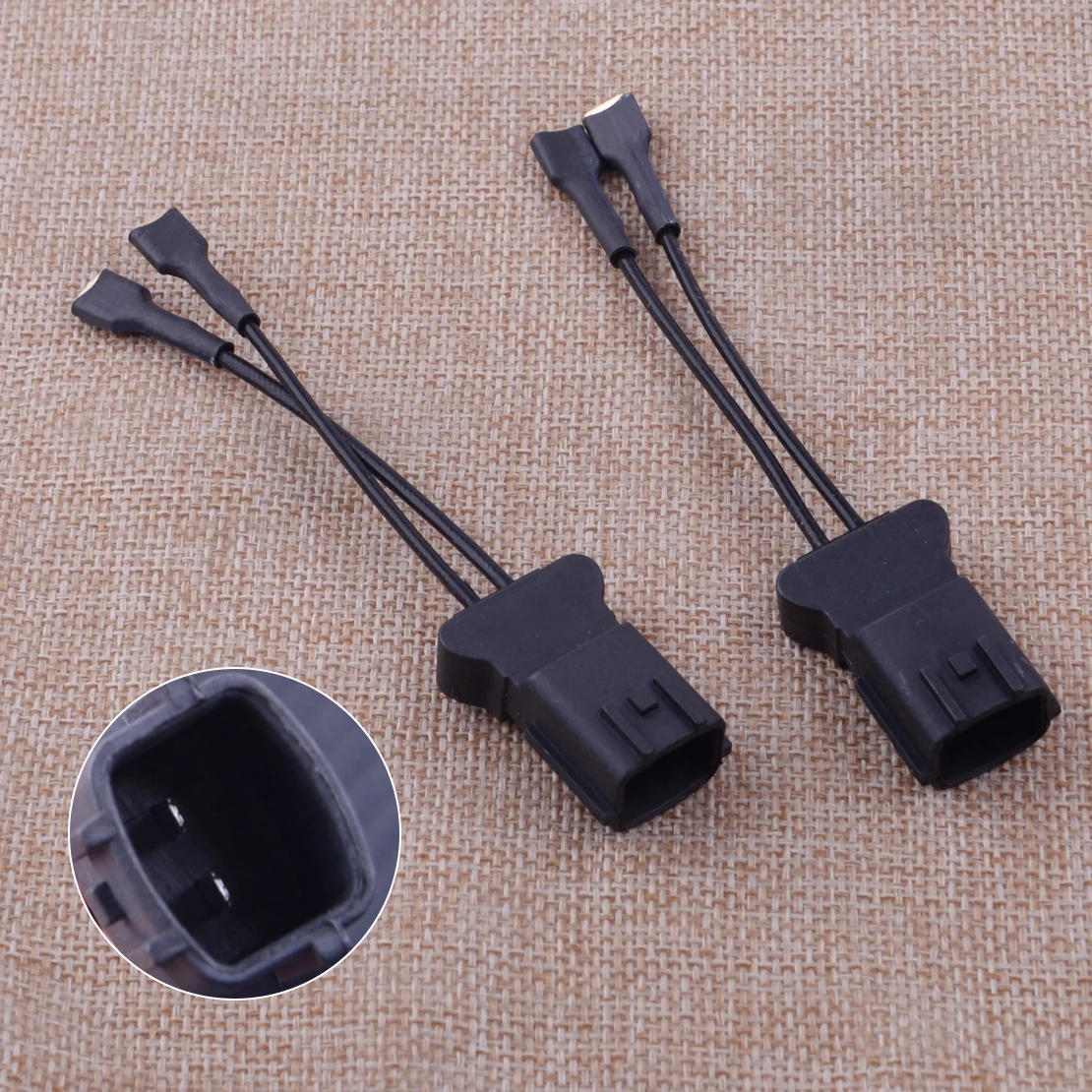 2Pcs Plastic Car Horn Speaker Adapter Wiring Harness Pigtail Socket for Hyundai~