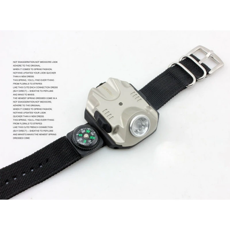 Мужские наружные наручные часы с светодиодный фонариком с бликами, ночные наручные часы, специальные автомобильные аварийные часы для самообороны - Цвет: b