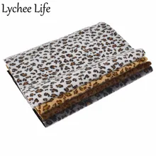 Lychee Life A4 вельвет с леопардовым принтом ткань красочные 29x21 см Ткань DIY ручной работы швейная одежда текстиль поставки