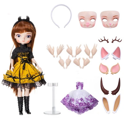 DIY подвижные Refittable 35 см 1/6 Bjd Sd Bbgirl куклы игрушки Дети суставы куклы-игрушки для девочек Подарки на день рождения для детей - Цвет: 006