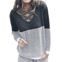 Women Reversible Hollow Out Knitted Sweater Pullover Backless Long Sleeve Two Side Wear Autumn Winter Plus