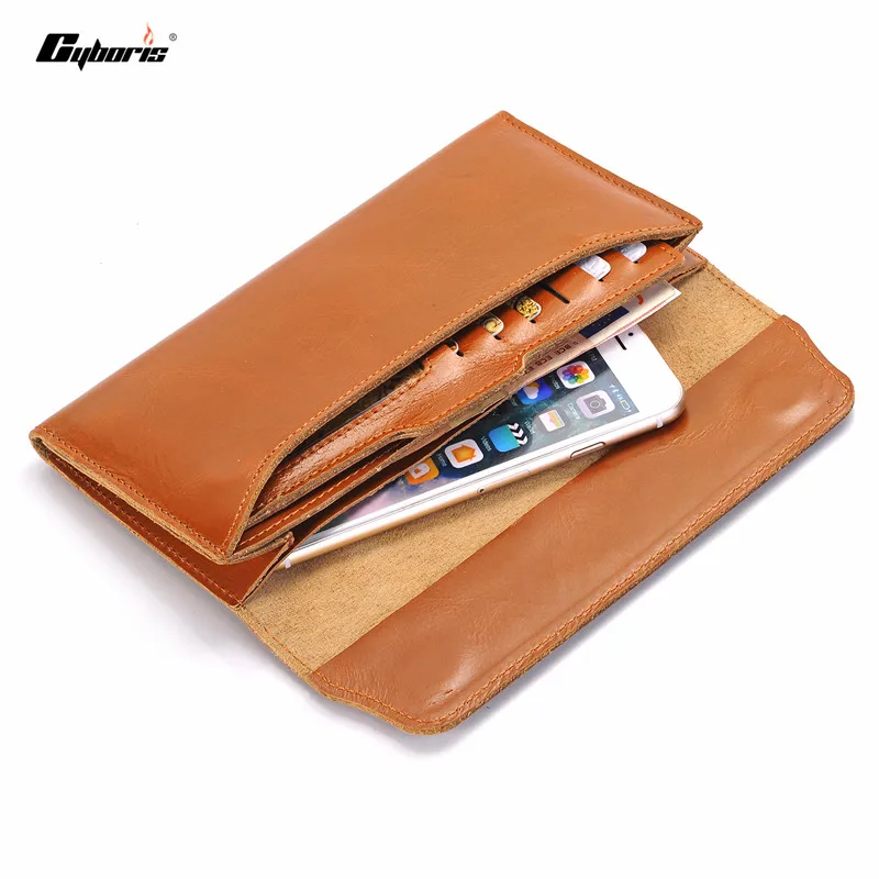 CYBORIS Genuine Leather Case for iphone 7 / 7 plus Wallet Real Leather