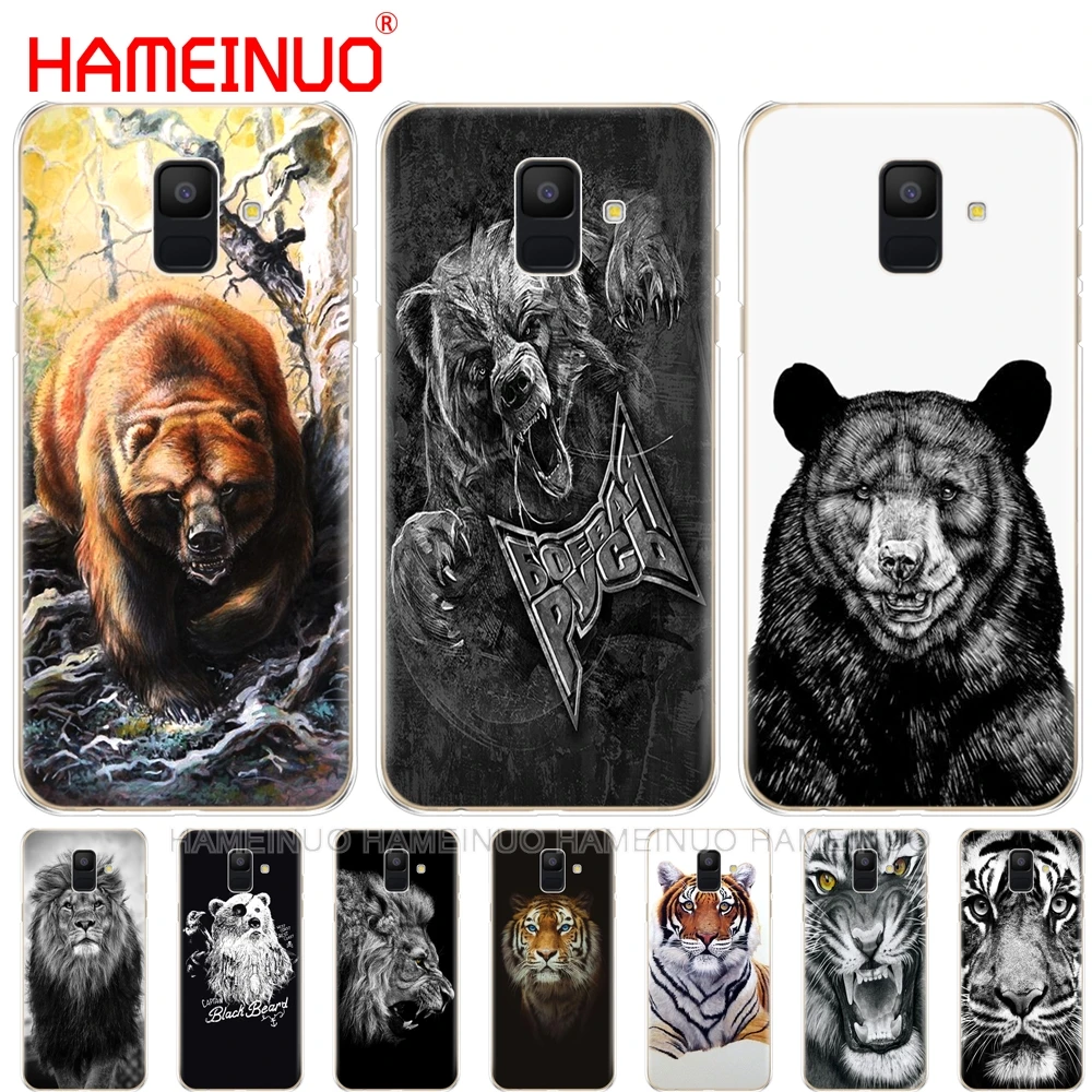 

russian bear tiger lion cover phone case for Samsung Galaxy J4 J6 J8 A9 A7 2018 A6 A8 2018 PLUS j7 duo