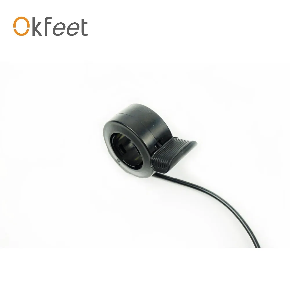 Cheap okfeet eBIKE BAFANG Thumb Throttle Electric Bicycle Part BBS01 BBS02 BBSHD Electric Bike Throttle Finger Speed Throttle 3 Wires 2