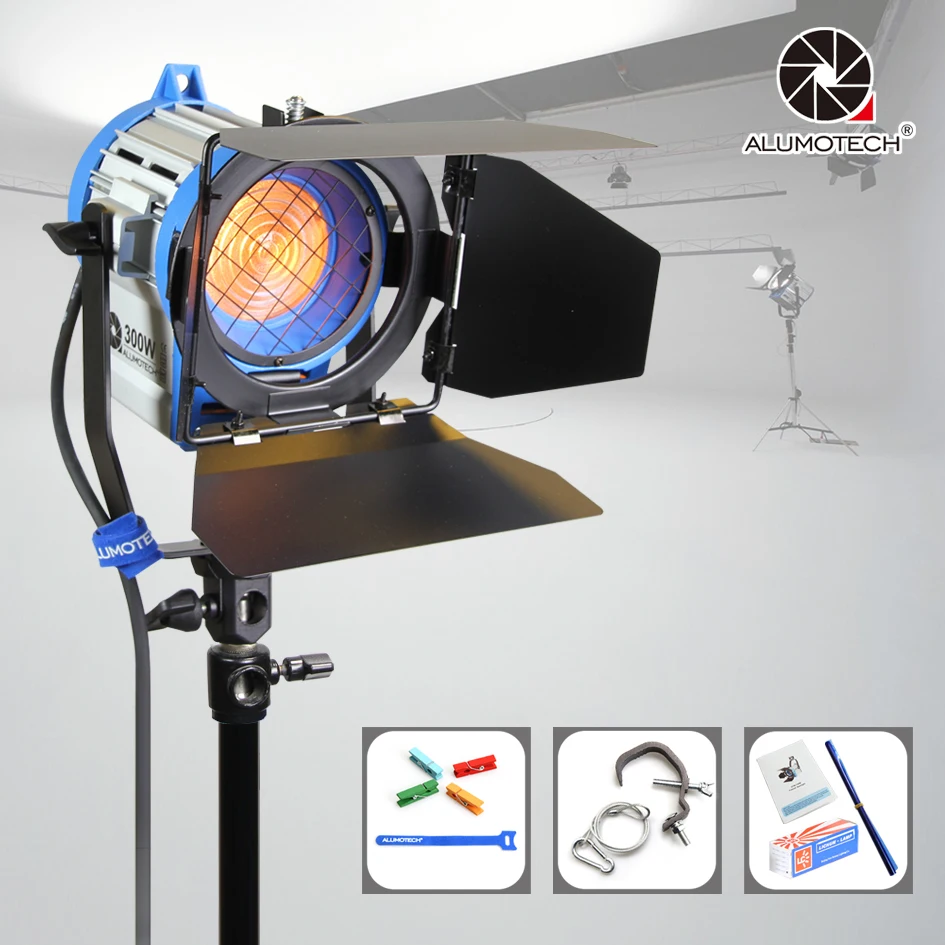 Лампа накаливания 300 Вт 3200K в качестве ARRI Fresnel Tungsten + лампа для студийной