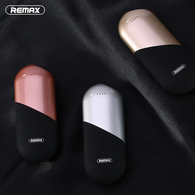 

Original Remax RPL-22 Cute Mini Capsule Design Portable Power bank Backup Power Bank External Charger for Smartphone 5000mAh