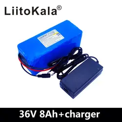 LiitoKala 36 В батарея 500 Вт 18650 литиевая батарея 36 В 8AH с bms Электрический велосипед батарея с ПВХ чехол для электрического велосипеда