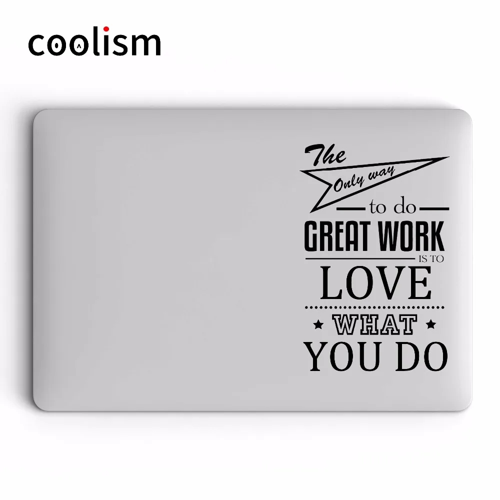 Love What You Do Цитата Виниловая наклейка на ноутбук для Apple Macbook Pro Air Retina 11 12 13 14 15 дюймов