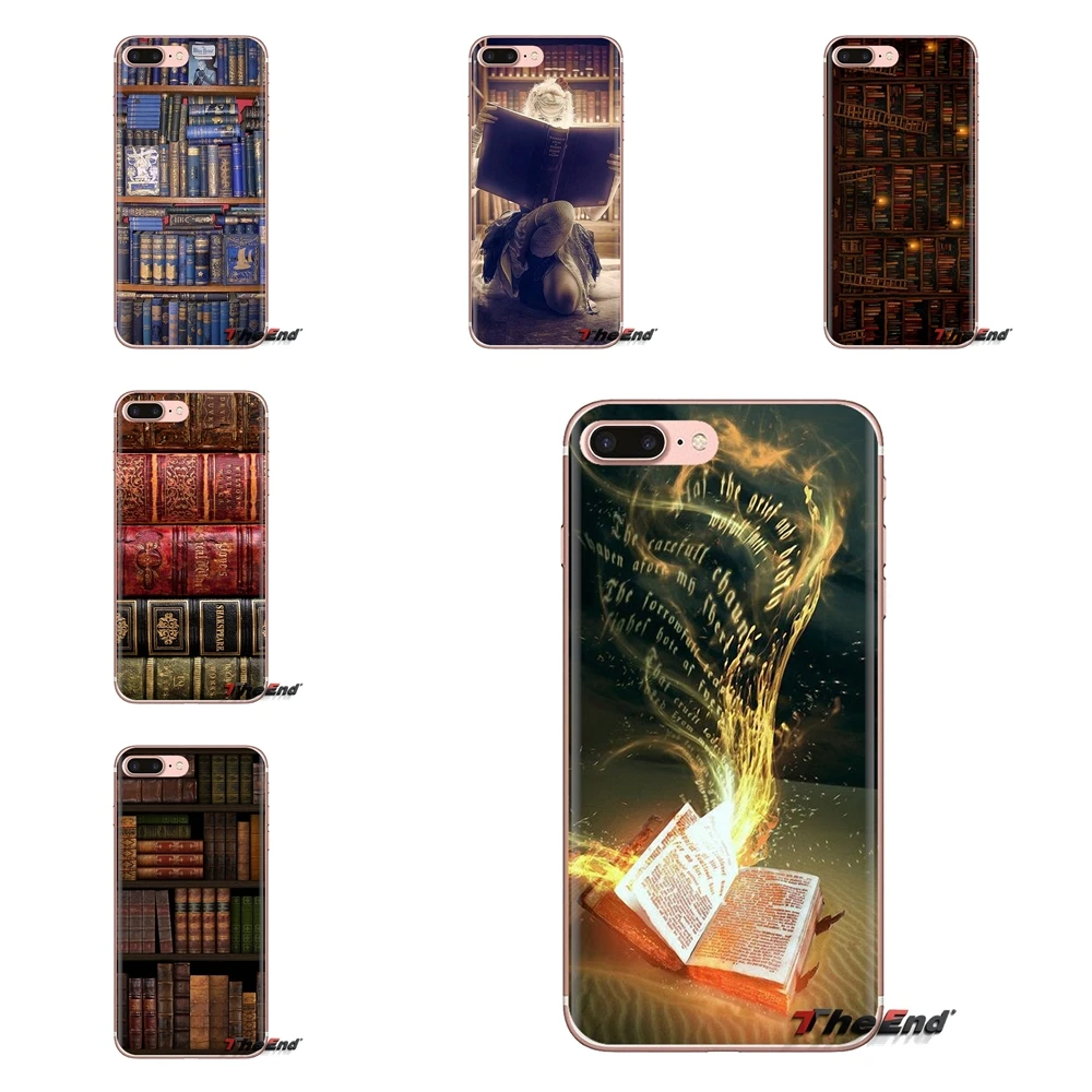 Retro Book Shelf Bookshelf Library Phone Cover Housing For Samsung Galaxy S3 S4 S5 Mini S6 S7 Edge S8 S9 S10 Plus Note 3 4 5 8 9 |