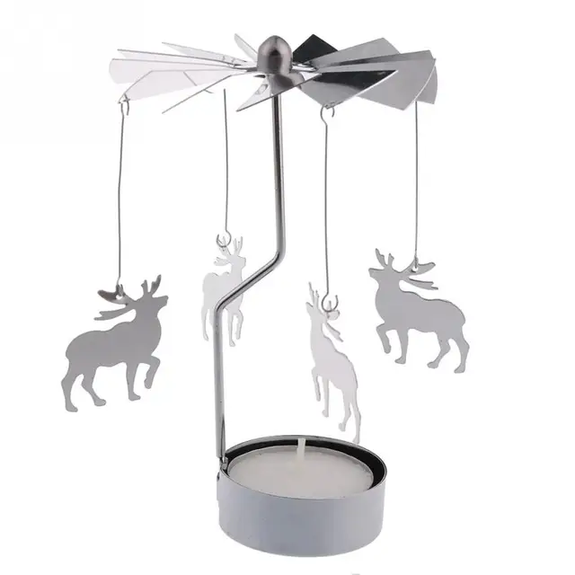 Revolving Rotation Candlestick Bougeoir Candelero Windmill Candleholder