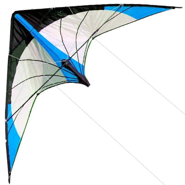 Outdoor Fun Sports  NEW  48 Inch  Dual Line Stunt  Kites  / Blue  Kite  With Handle And Line Good Flying 1