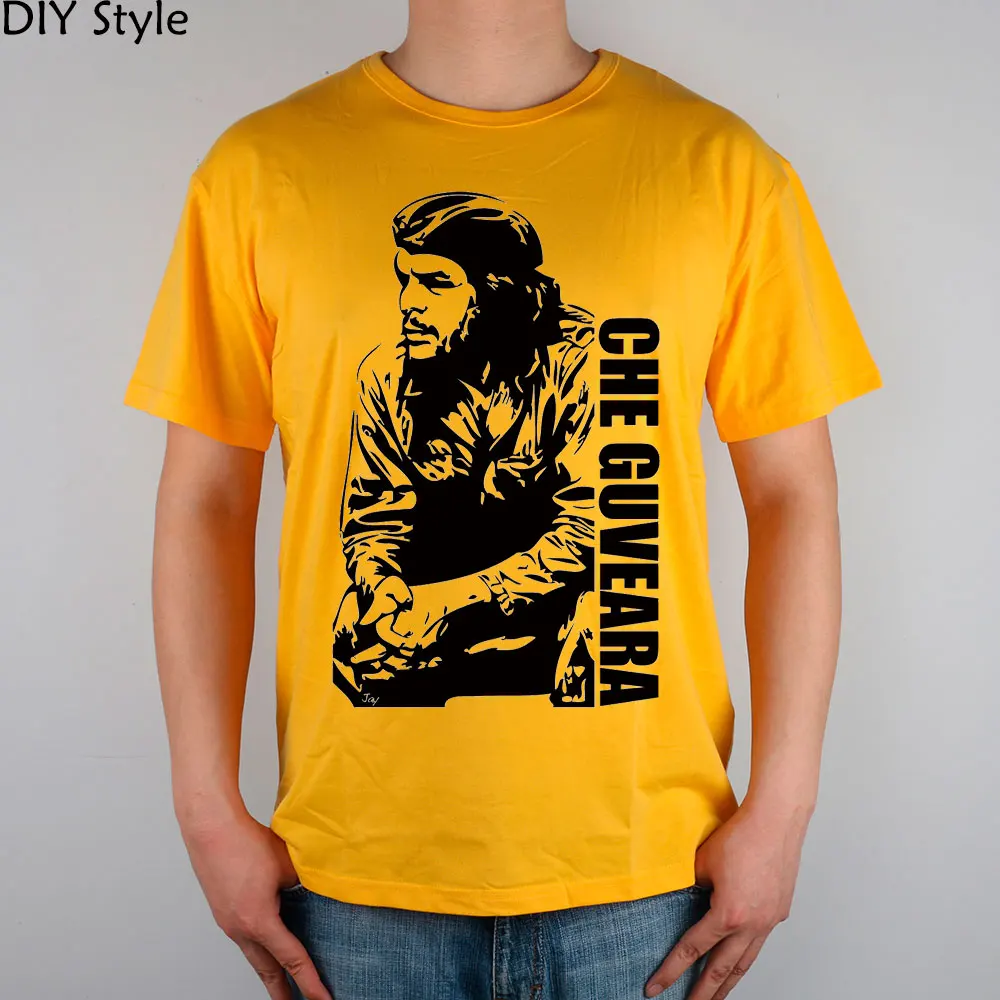 Берет Че Гевара футболка хлопок лайкра Топ 5800 Модная брендовая Футболка мужская новая высокое качество - Цвет: Золотой