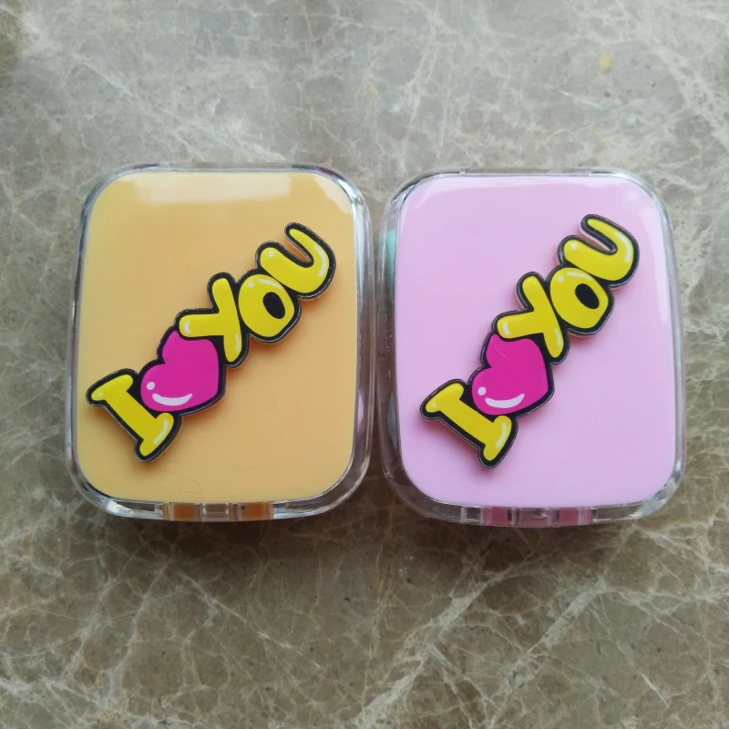 LIUSVENTINA DIY 2018 New acrylic cute Love contact lens case container