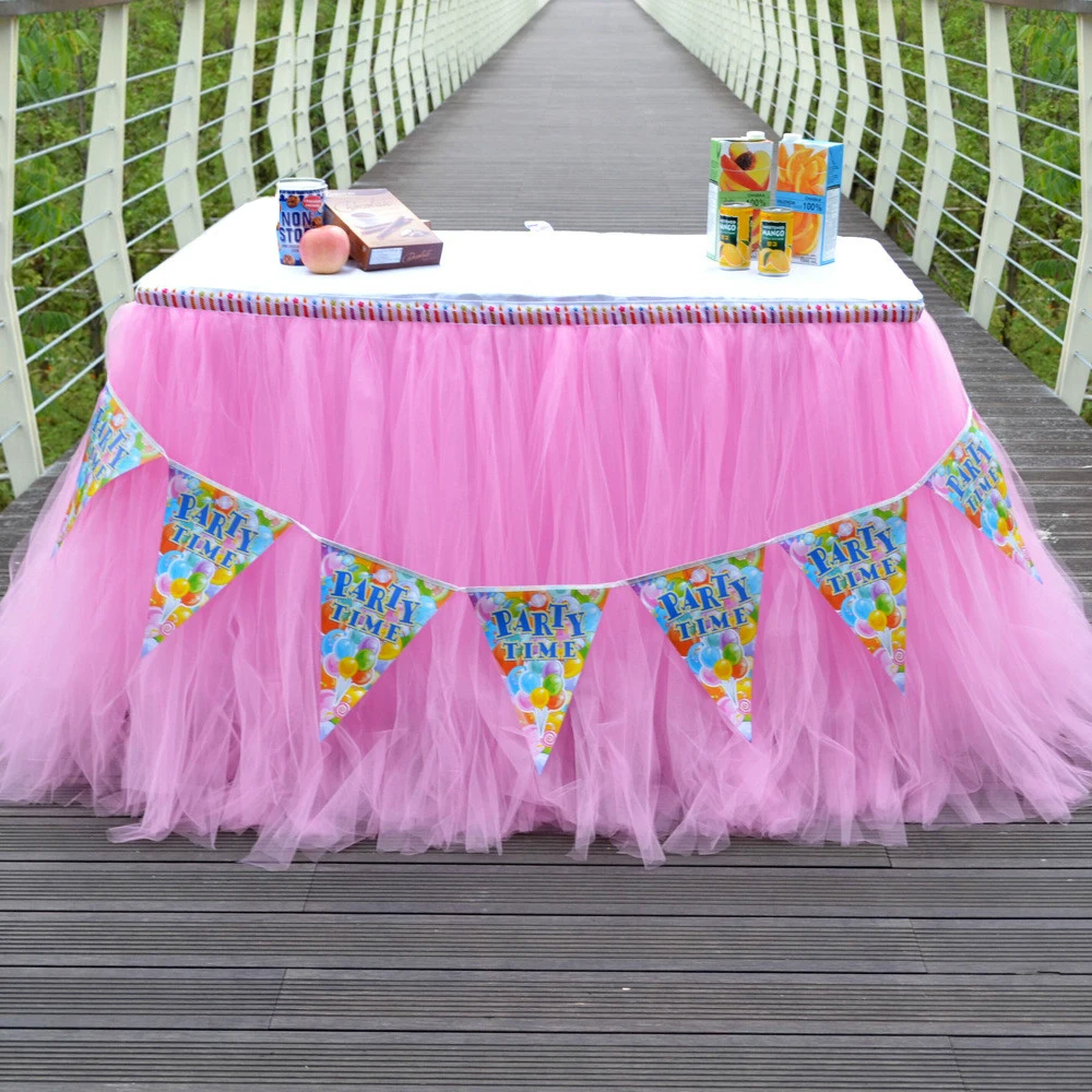 80X91.5CM Girl Princess Birthday Party Table Cloth Wedding Pink
