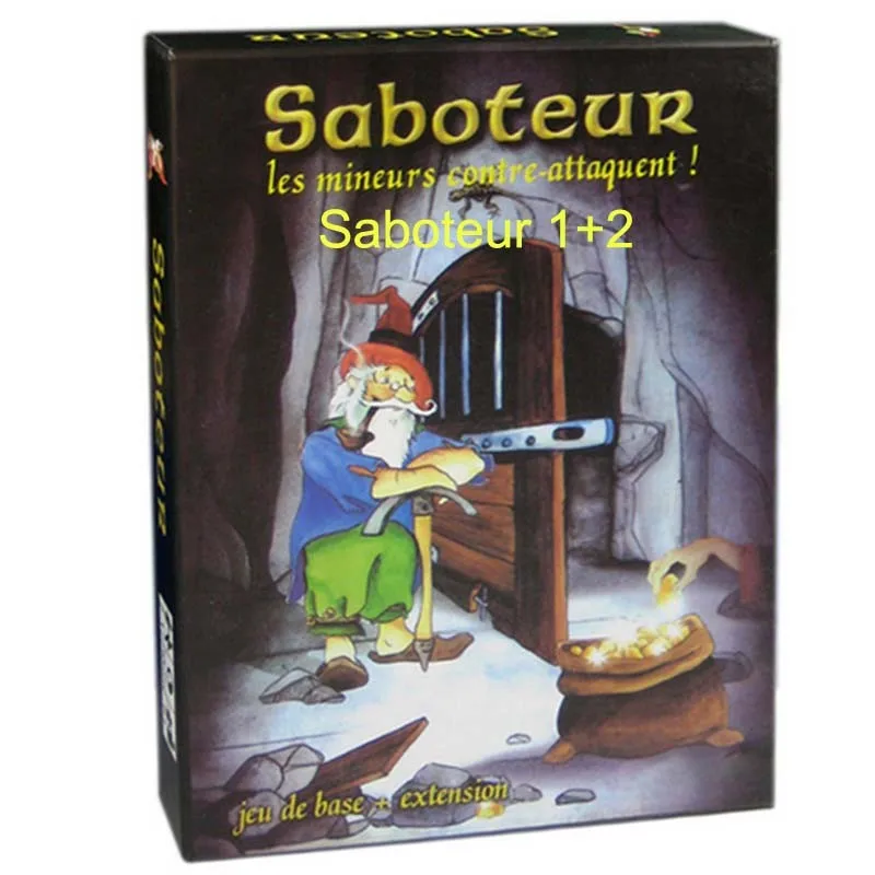 Настольная игра Saboteur 1 + 2 версии/версия Saboteur1 Jeu De забавная настольная игра с английскими инструкциями семейная настольная игра