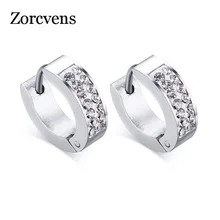 ZORCVENS новые женские серьги-гвоздики серьги из нержавеющей стали хрустальные серьги