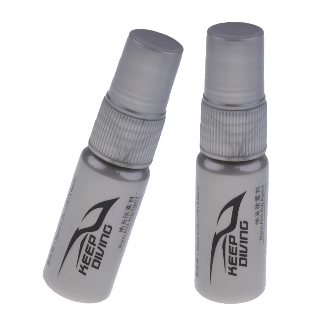 2 Pieces Solid State Defog Anti Fog Agent Nano Defogger Antifogging Spray Mist for Diving Swimming Mask Swim Goggle Glass Lens 