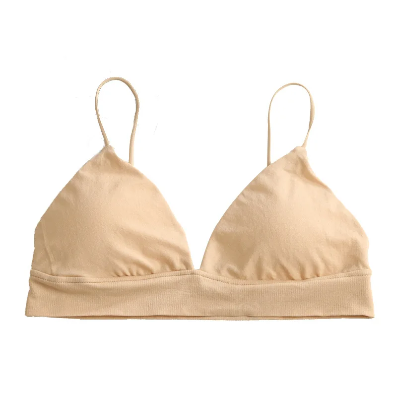 

New Sexy BikiniThin and Light Sports Bra Girls' Solid Color Underwear With No Trace of Sleep Large Elastic Sexy Bra Active Wear