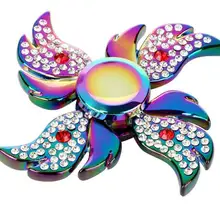 Красный Феникс, стразы, крылья ангела, креативный Спиннер, ручной Спиннер для фокуса, уменьшающий аутизм, СДВГ, игрушки для снятия стресса с подарочной коробкой