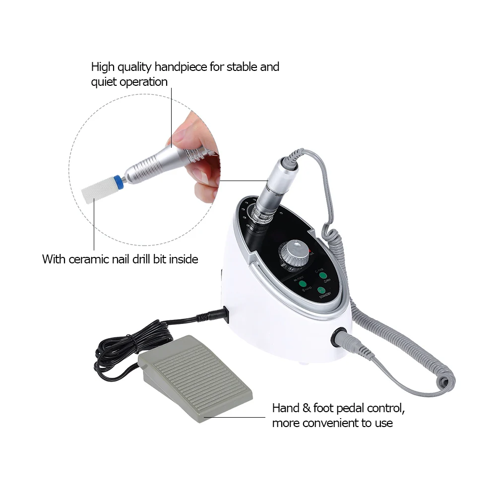 Anself Electric Nail Drill Manicure Set Machine Drills Shipping