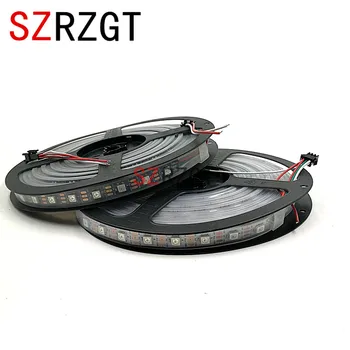 

5V WS2812 RGB led strip 1M/5m 60 leds/m,White/Black PCB, led Addressable Digital strip light