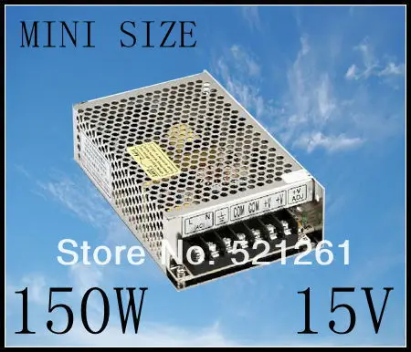 

DIANQI power supply 15v 150w 15V 10A power suply 150W mini size led power supply unit ac dc converter ms-150-15