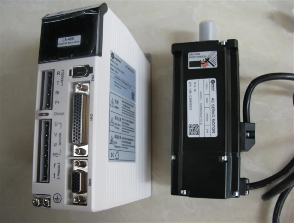 Leadshine 60 мм 400 Вт Серводвигатель ACM6004L2H-51-B + L5-400 1PH 220 В серводвигатель переменного